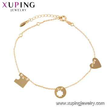 75318 Xuping Hot sale 18k pulseira de corrente de ouro para mulheres